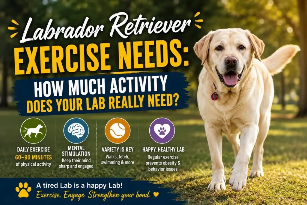 Labrador Retriever exercise needs infographic