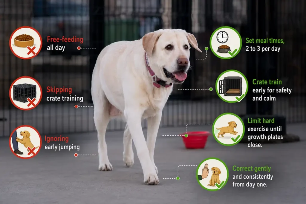Labrador Retriever training tips infographic .
