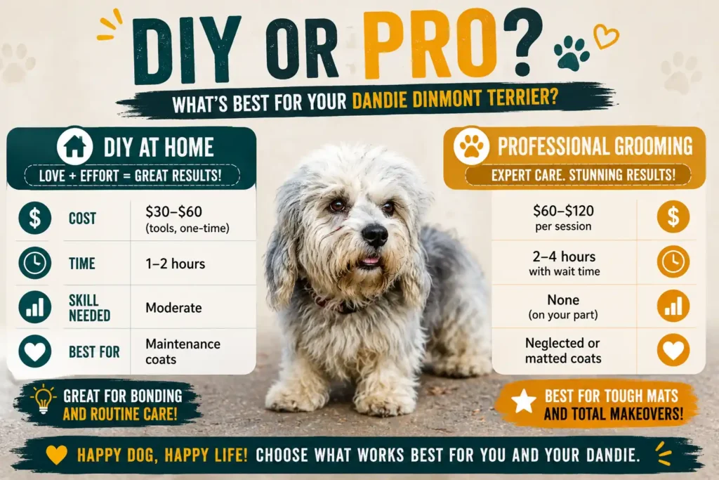 Dandie Dinmont grooming comparison 