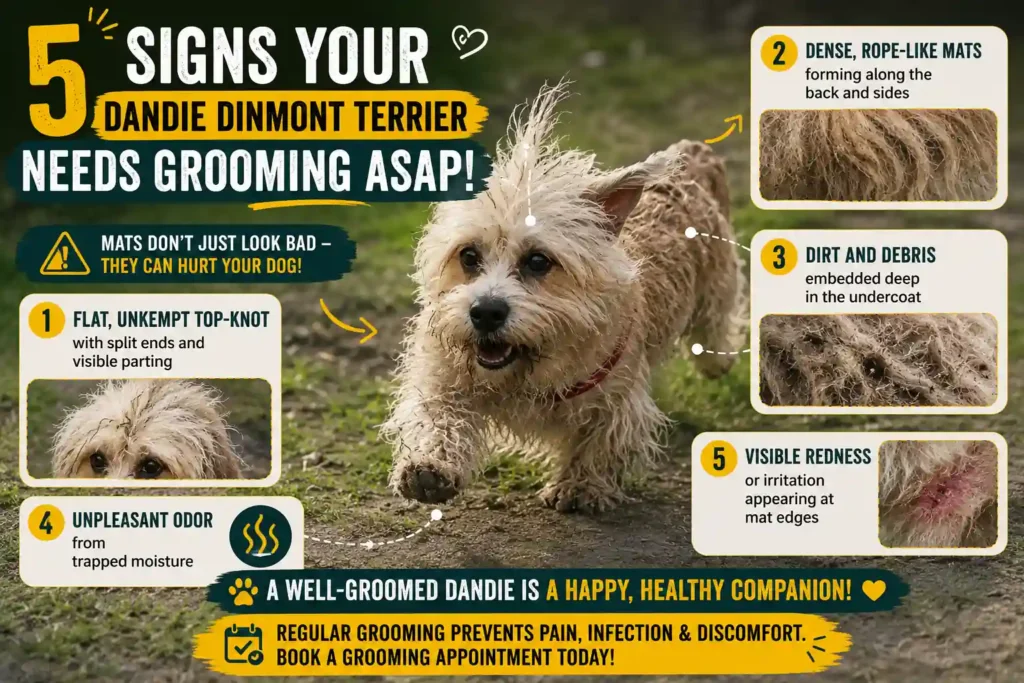 Dandie Dinmont grooming signs 