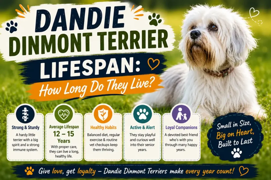 Dandie Dinmont Terrier lifespan infographic