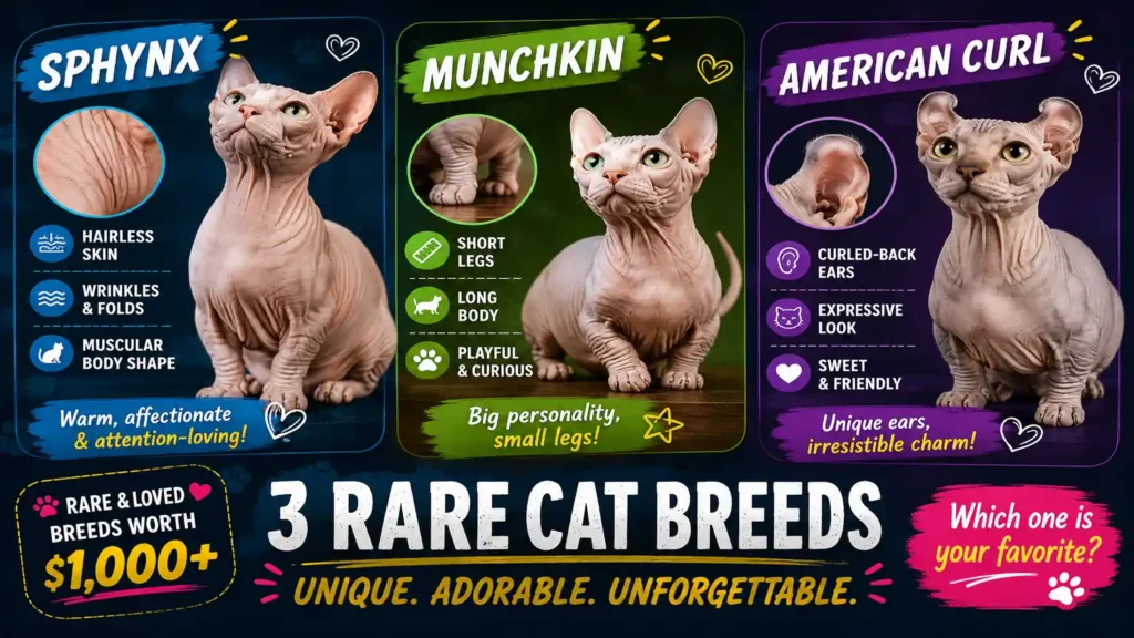 Dwelf cat breed comparison