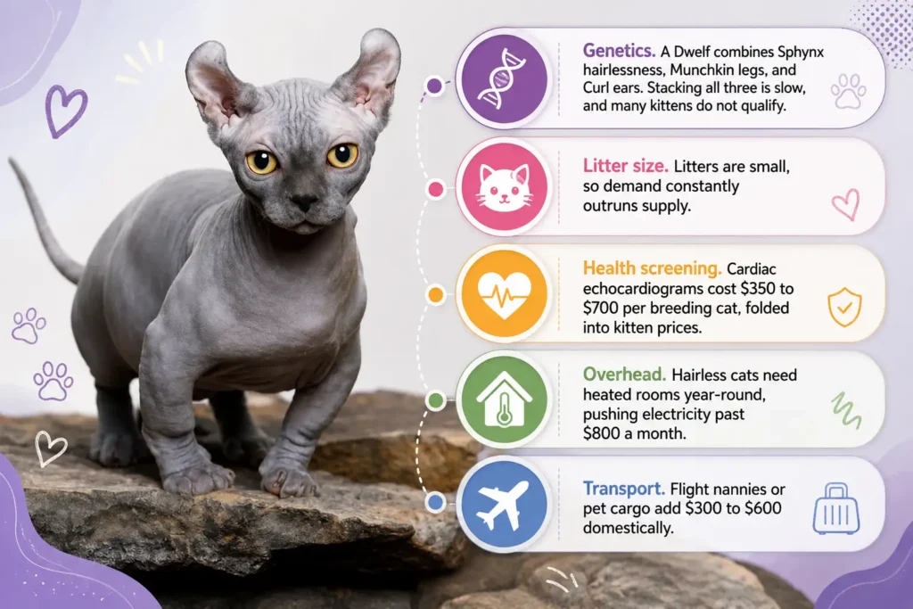 Dwelf cat cost factors infographic