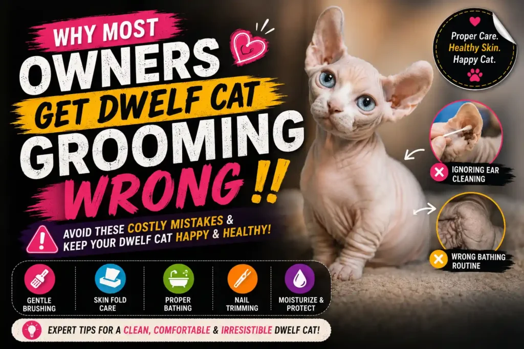 Dwelf cat grooming mistakes guide thumbnail.