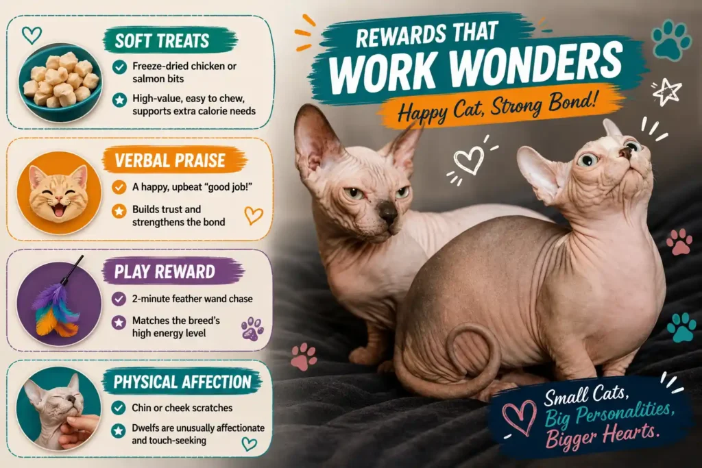 Dwelf cat training rewards