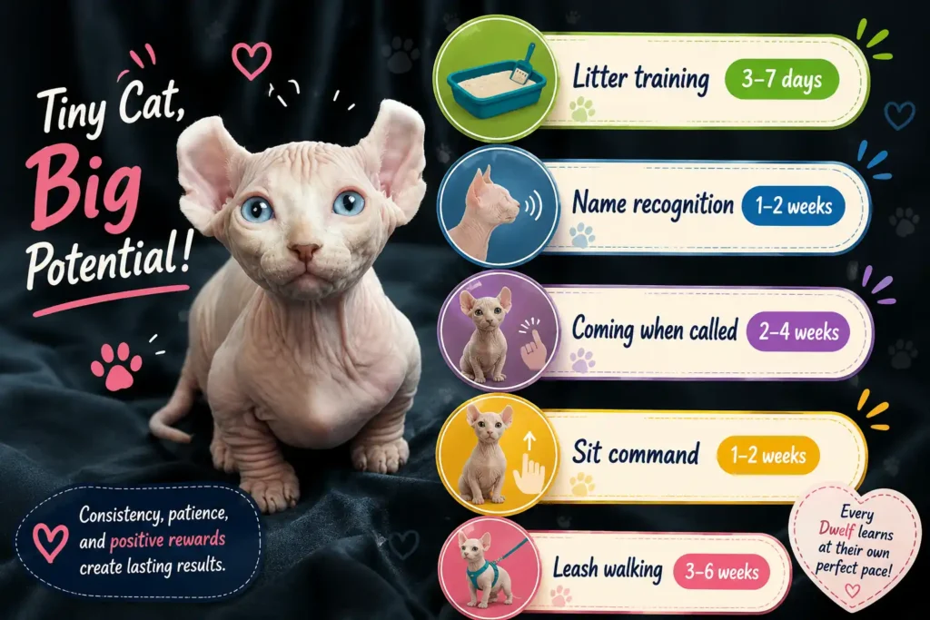 Dwelf cat training timeline