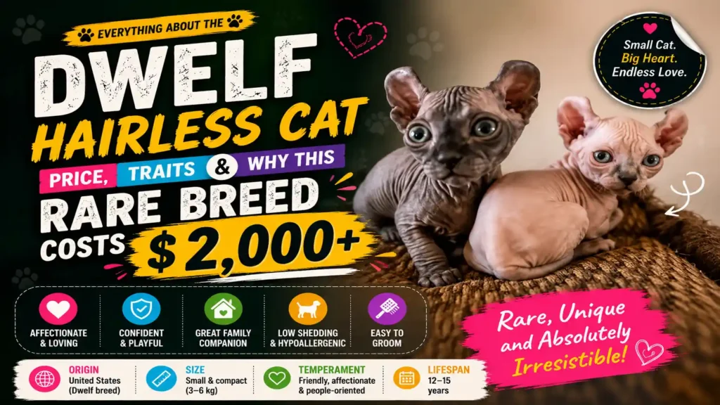 Dwelf hairless cat kittens