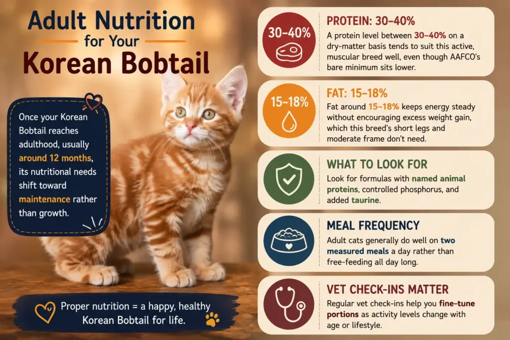 Korean Bobtail adult nutrition guide