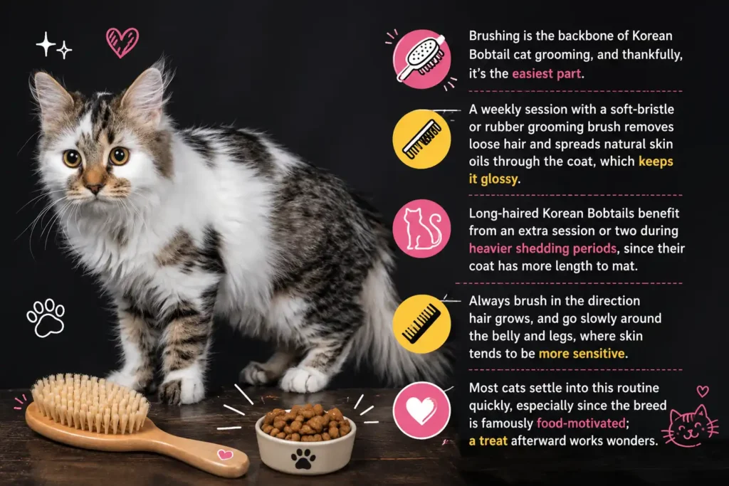 Korean Bobtail brushing guide