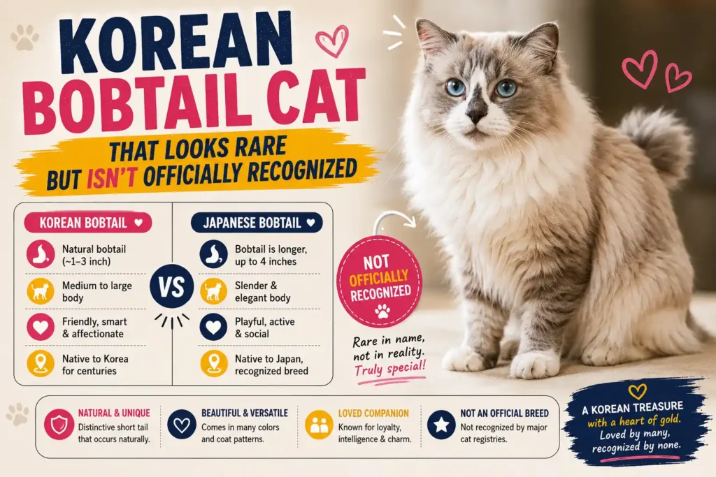 Korean Bobtail cat infographic