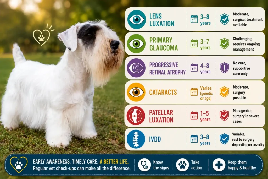 Sealyham Terrier hereditary health conditions infographic
