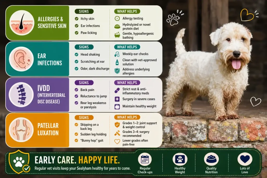 Sealyham Terrier health care guide infographic