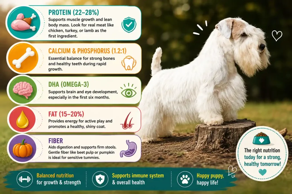 Sealyham puppy essential nutrients