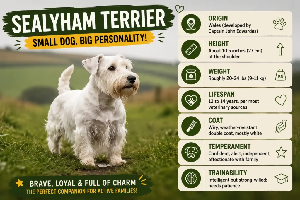 Sealyham Terrier breed facts infographic