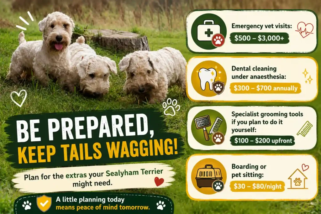 Sealyham Terrier extra ownership costs 