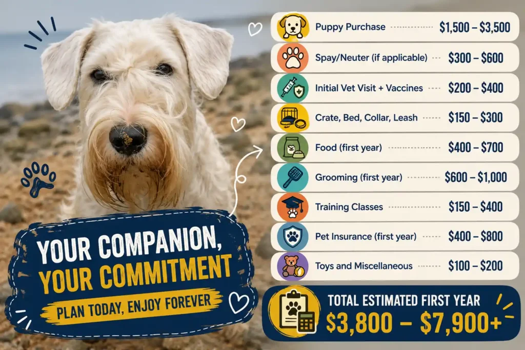 Sealyham Terrier first year cost infographic 
