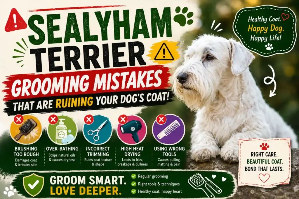 Sealyham Terrier grooming mistakes infographic