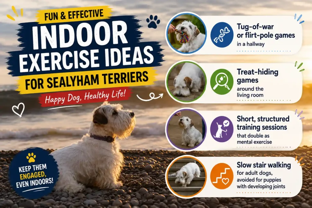 Sealyham Terrier indoor exercise