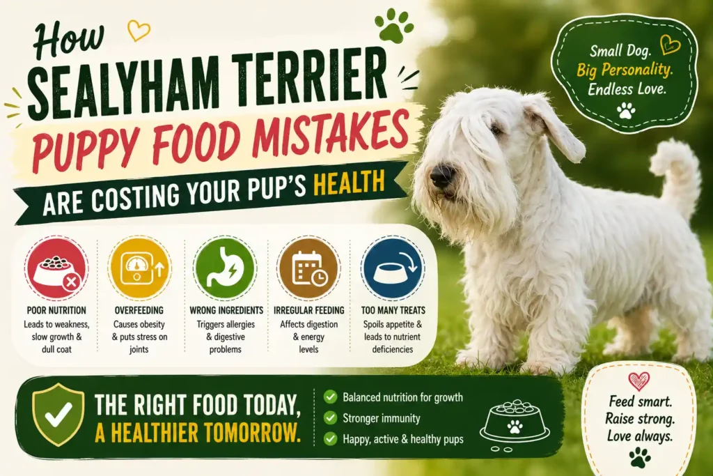 Sealyham Terrier puppy food mistakes