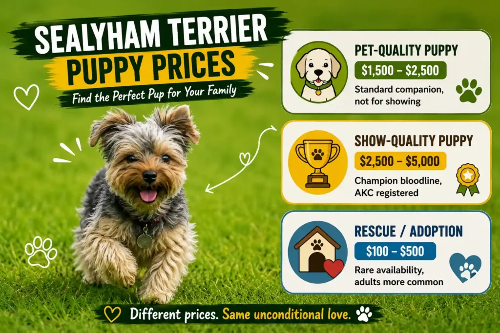 Sealyham Terrier puppy price guide 