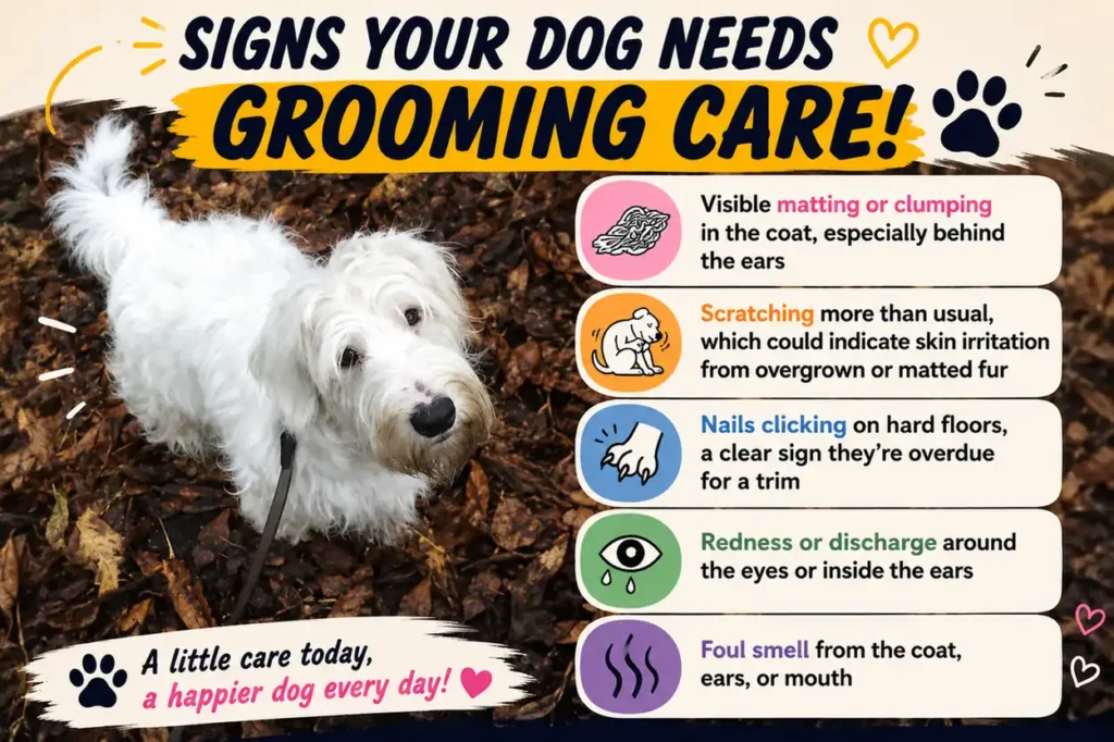 Signs your dog needs grooming infographic