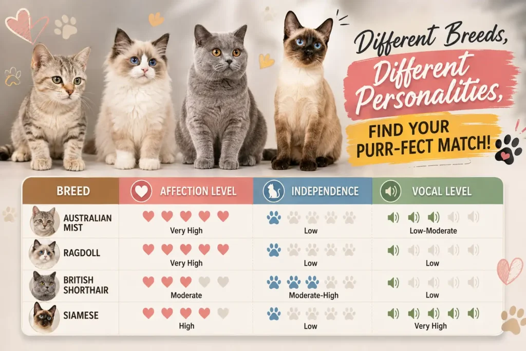 Australian Mist breed comparison 