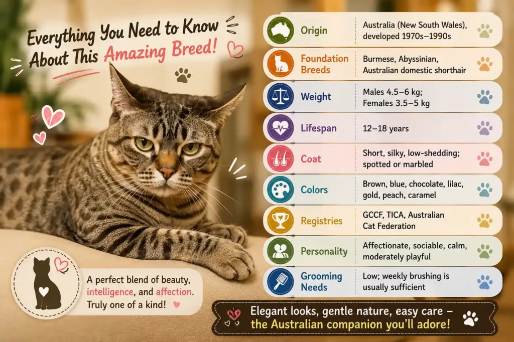 Australian Mist breed facts 
