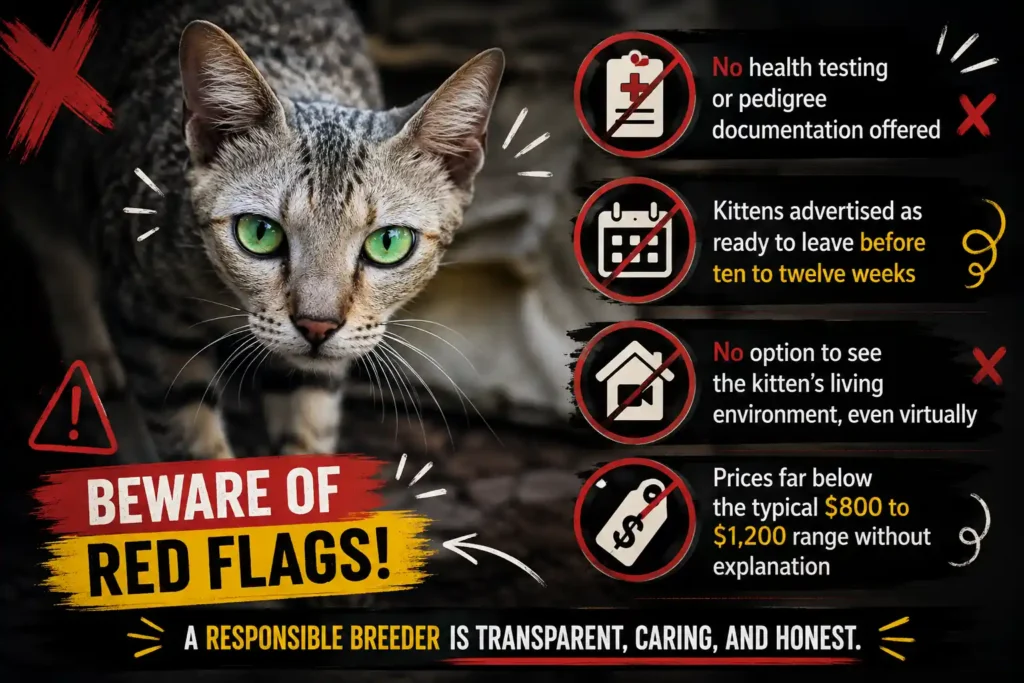 Australian Mist breeder red flags
