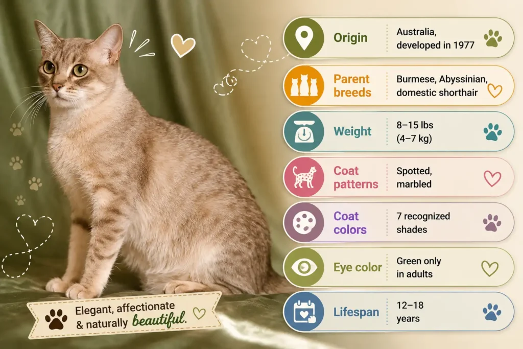 Australian Mist cat breed facts