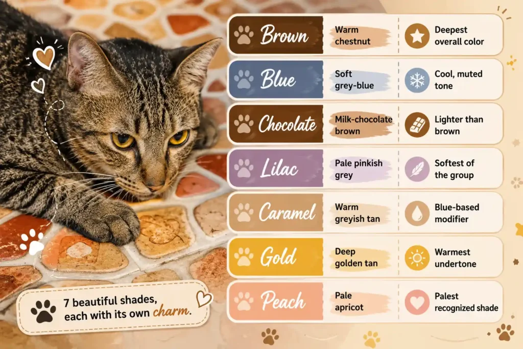Australian Mist cat colors
