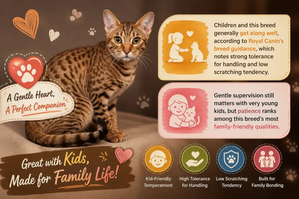 Australian Mist family friendly cat 
