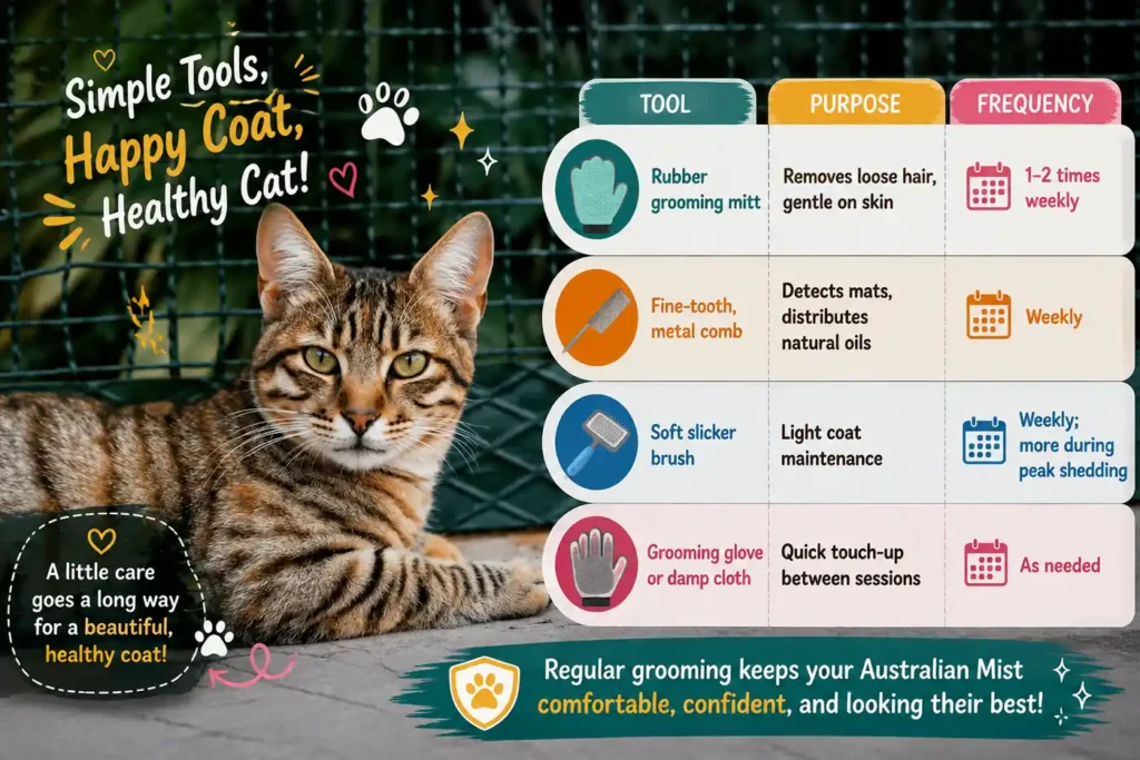 Australian Mist grooming tools 