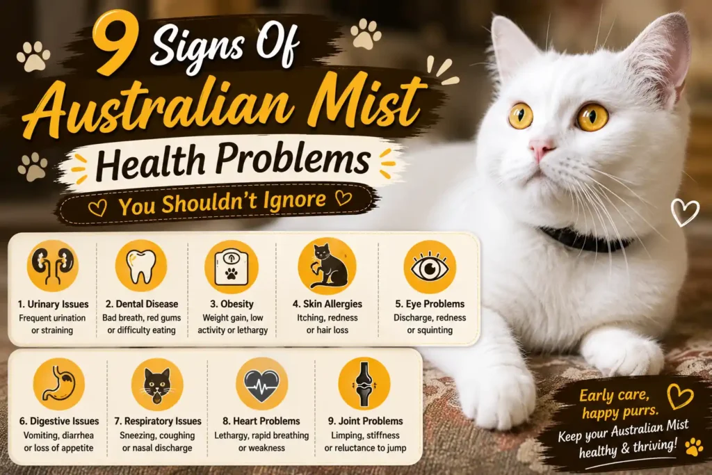 Australian Mist health problems