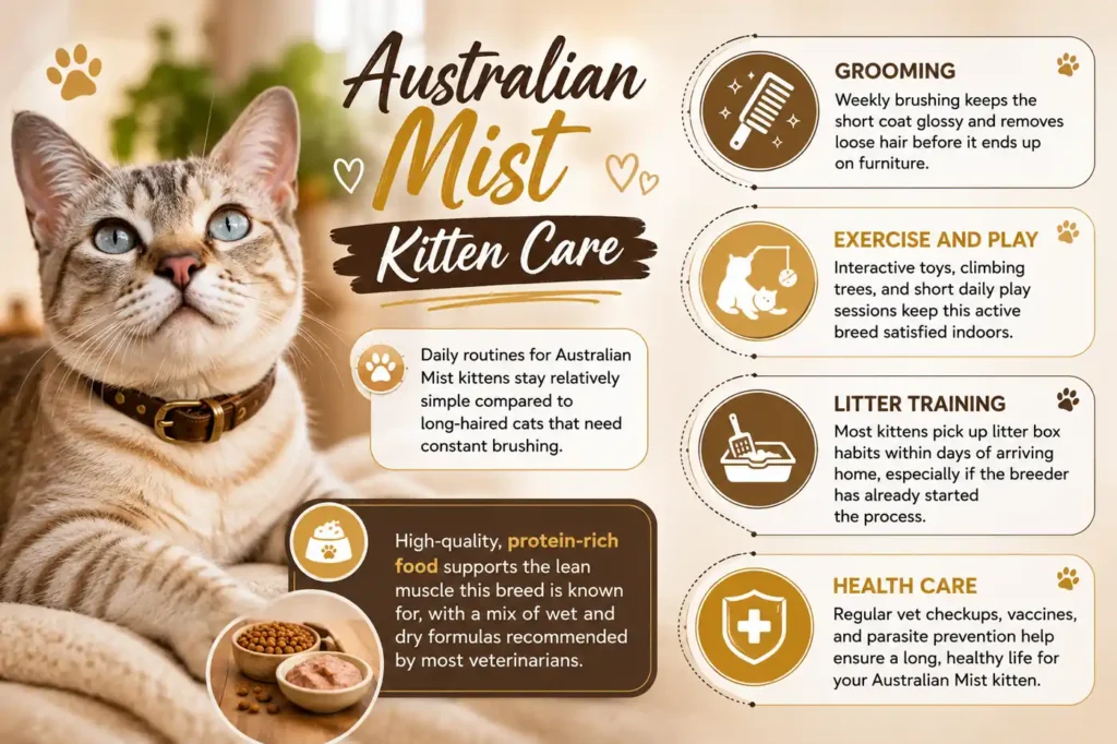 Australian Mist kitten care 