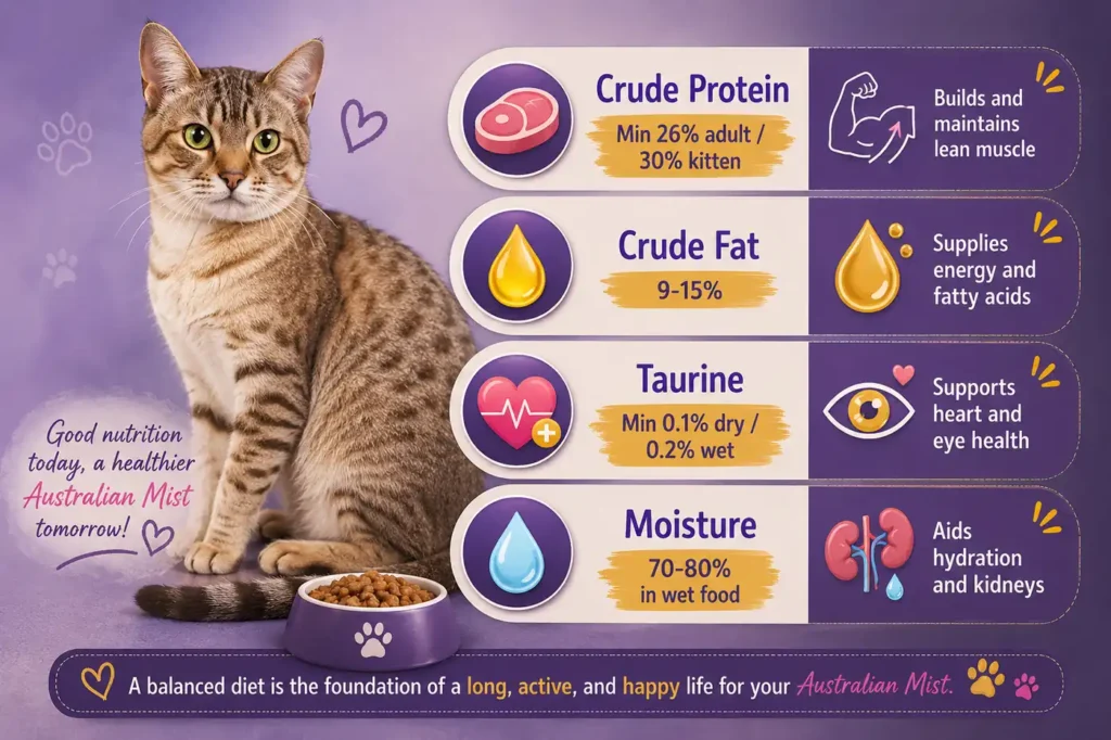 Australian Mist nutrition guide 