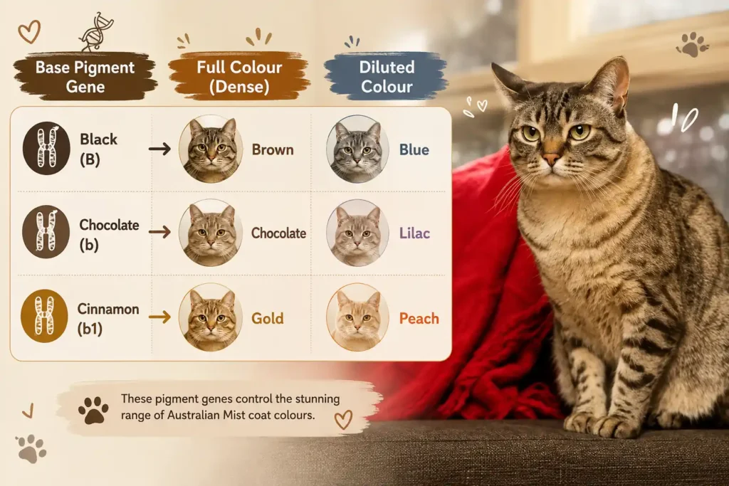 Australian Mist coat colour genes
