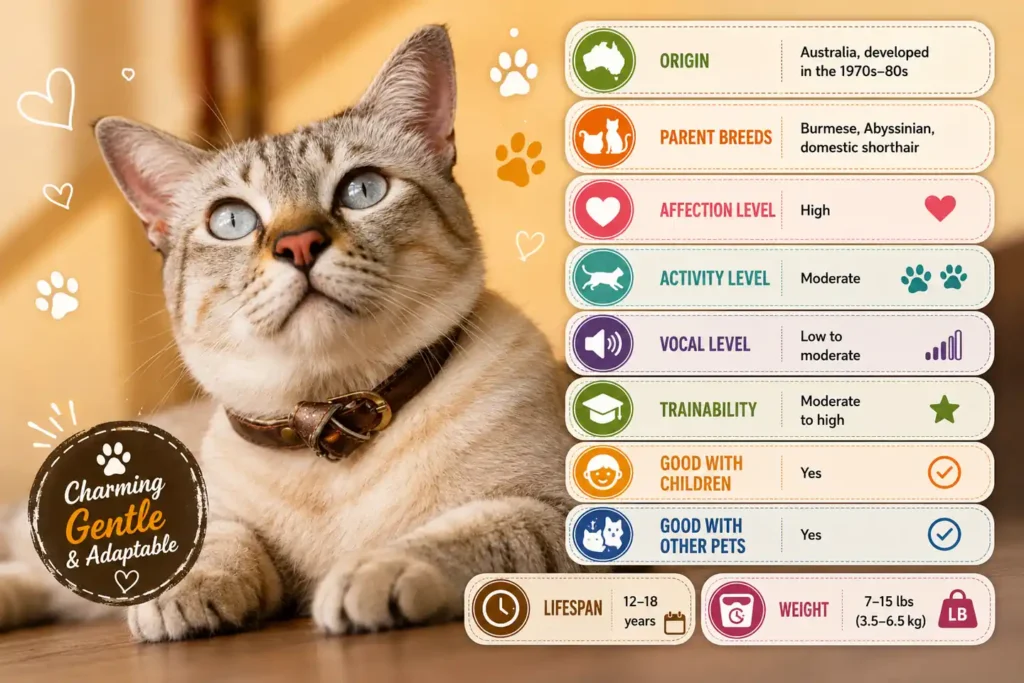 Australian Mist cat profile