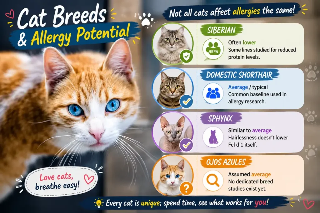 Cat breeds and allergy potential