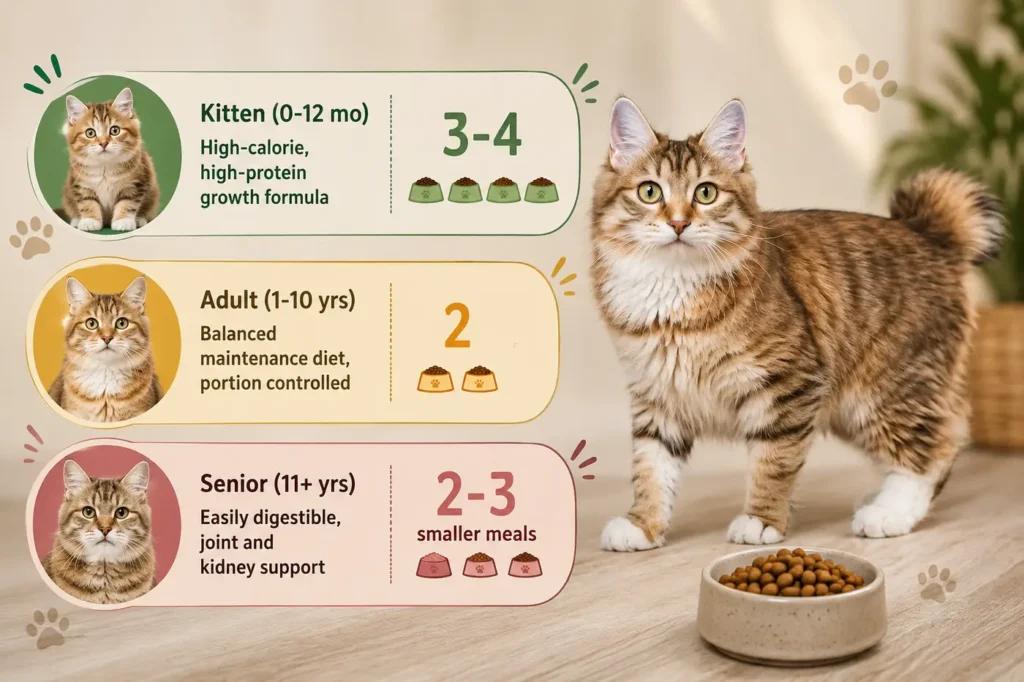 Cat feeding guide by age