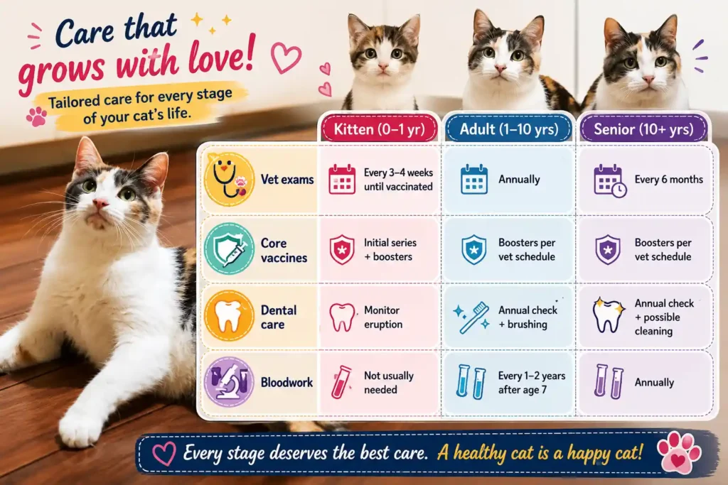 Cat life stage care