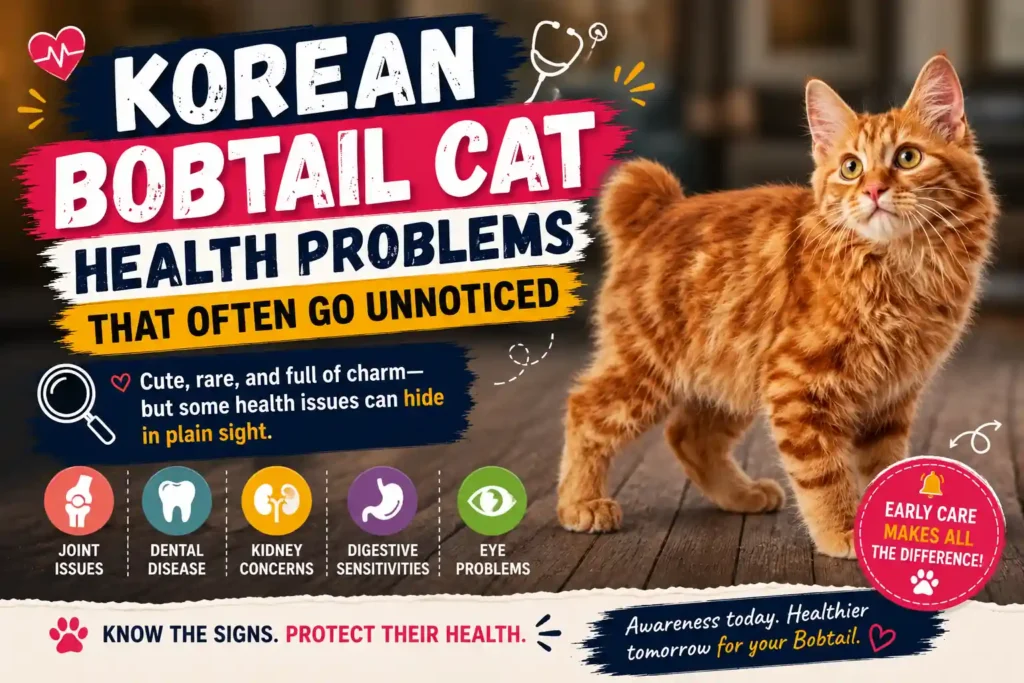Korean Bobtail cat with health problem guide