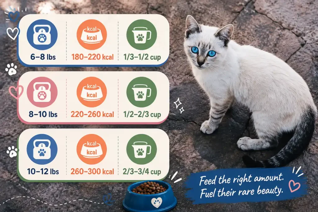 Ojos Azules feeding portions