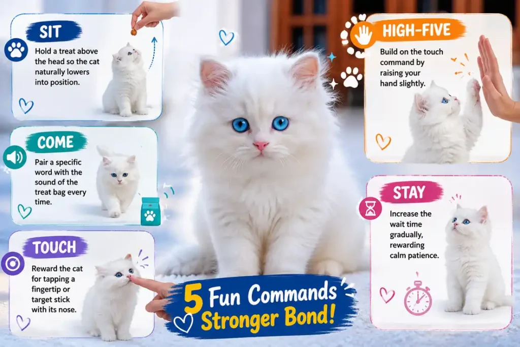 Ojos Azules cat training commands