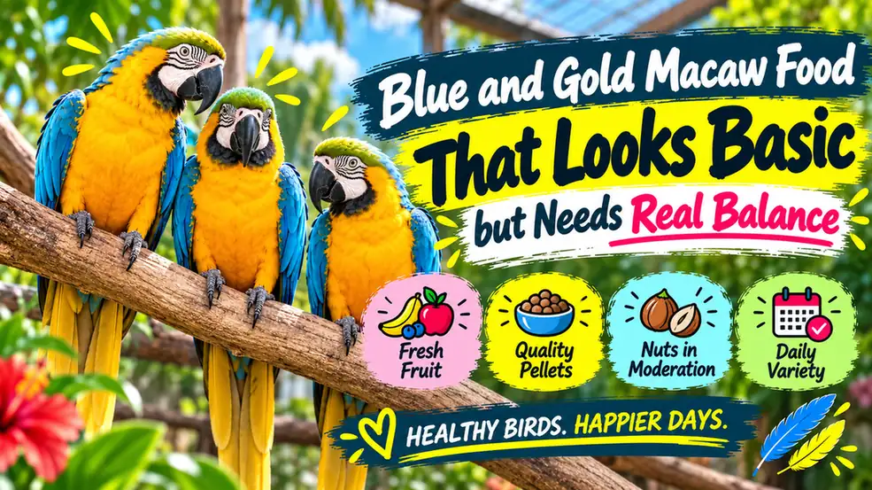 Blue and Gold Macaw balanced food guide