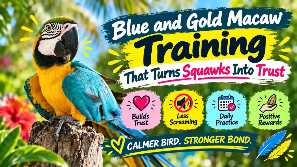 Blue and Gold Macaw training tips