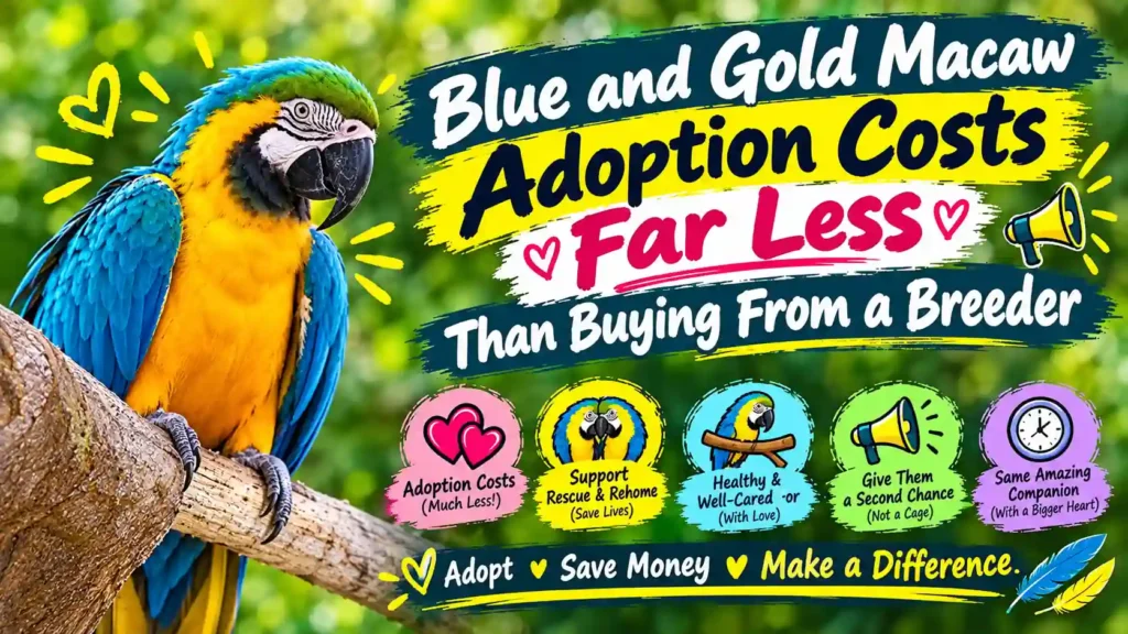 Blue and Gold Macaw adoption costs