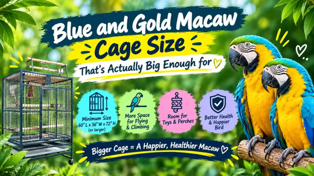 Blue and Gold Macaw cage size