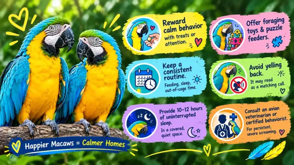 Blue and gold macaw care tips.