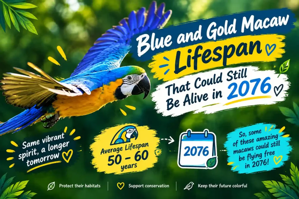 Blue and gold macaw lifespan