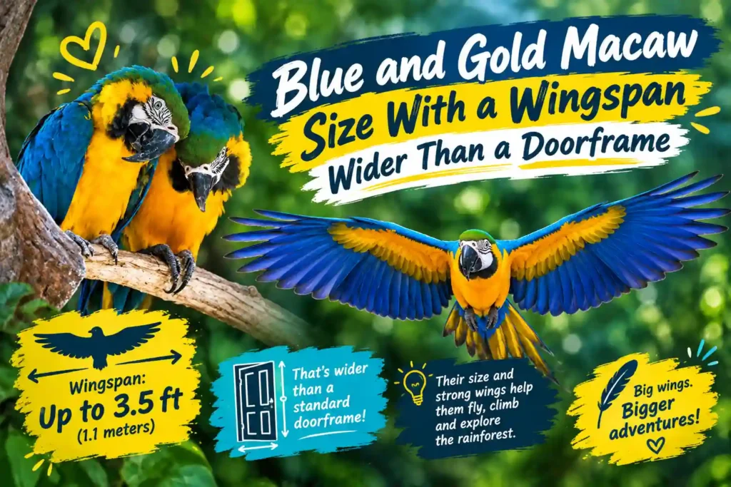 Blue-and-gold macaw wingspan